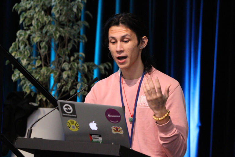 Etienne Wain (Diocese of Wellington) moves Motion 7, establishing a youth representation audit for the Anglican Church.