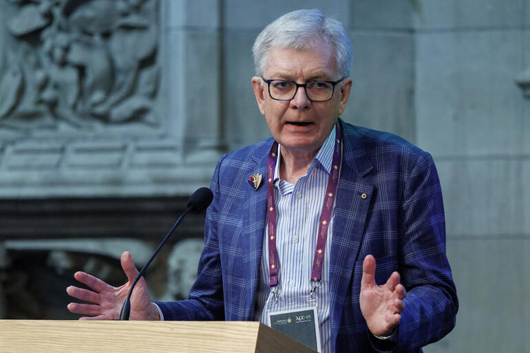 Australian barrister Garth Blake (Safe Church Commission Chair) speaks during the Safe Church session at ACC-19. Photo: Neil Turner